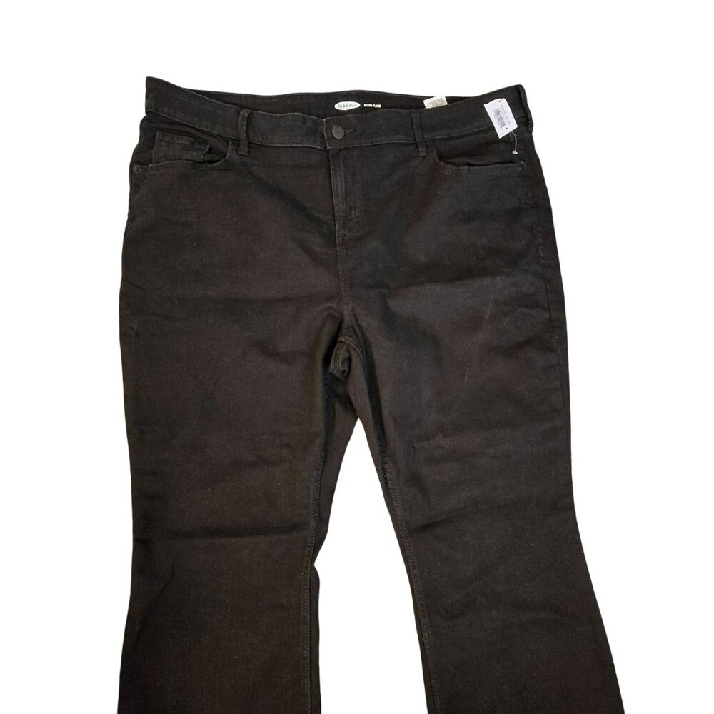 Old Navy Womens Black Flare Jeans NWT Mid-Rise Stretch Size 18 JJ3856 - Picture 4 of 11